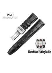 Leather strap 22mm men waterproof suitable for IWC Portuguese watch strap 7 leather strap Portuguese pilot strap bracelet brown