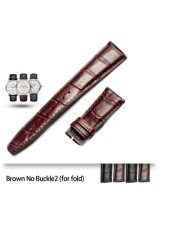 Leather strap 22mm men waterproof suitable for IWC Portuguese watch strap 7 leather strap Portuguese pilot strap bracelet brown