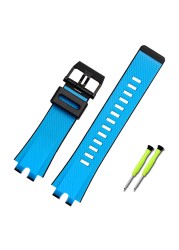 For PROTREK Casio PRW-6000/6100/3000 /3100 PRG-300 Watchband Silicone Waterproof Mountaineering Men's Bracelet 24mm