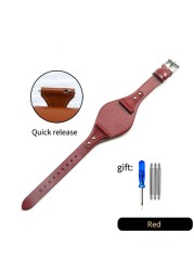 Genuine Leather for Fossil ES4114 ES3838 ES4113 ES3625 ES3616 Women Watches Small Wristband 18mm Watch Black Red Strap