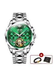 Original OUPINKE luxury automatic men's watch mechanical sapphire crystal waterproof fashion top brand hollow wristwatches