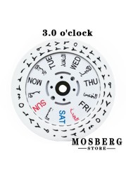 watch movement replacement spare parts stickers calendar date day wheel disk fit 3 o'clock 3.8 o'clock 6.0 o'clock for NH35 NH36