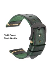 Maikes Genuine Leather Watchband For Galaxy Watchband 18mm 20mm 22mm 24mm Watch Strap Tissote Timex Omega Wrist Bracelets