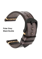 Maikes Genuine Leather Watchband For Galaxy Watchband 18mm 20mm 22mm 24mm Watch Strap Tissote Timex Omega Wrist Bracelets