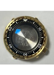 Heimdallr Watch Parts 47mm SBBN031 Black PVD Plated/Golden PVD Plated Stainless Steel Tuna Watch Case Sapphire Fit NH35/36 Movement