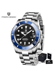 2022 PAGANI Design 40mm Luxury Men's Watch Stainless Steel Automatic Mechanical Watch Men Top Brand Waterproof Date Watch