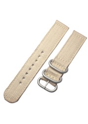 High quality 6 colors NATO watchband 18mm 20mm 22mm 24mm nylon waterproof watch band strap sport stainless steel bracelet buckle