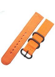 High quality 6 colors NATO watchband 18mm 20mm 22mm 24mm nylon waterproof watch band strap sport stainless steel bracelet buckle