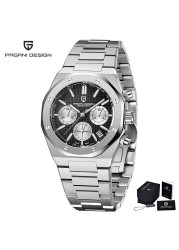 2021 New PAGANI Design Men Sports Quartz Watches Top Brand Sapphire Stainless Steel 200M Waterproof Chronograph Reloj Hombre