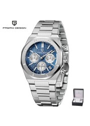 2021 New PAGANI Design Men Sports Quartz Watches Top Brand Sapphire Stainless Steel 200M Waterproof Chronograph Reloj Hombre