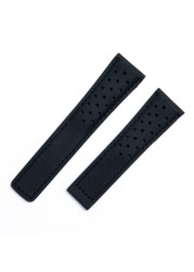 Cowhide Watch Band 22mm 24mm Watchband Fit For Tag Strap Heuer Watchband Genuine Crazy Horse Leather Bracelet Carrera