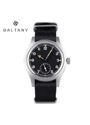 Baltany Dirty Dozen Watch Men 36mm Bubble Sapphire Sea Gull ST1701 Swiss Lumi Automatic Mechanical Vintage Military Wristwatches