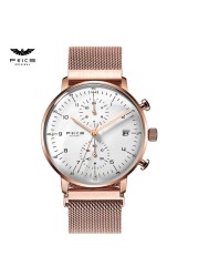 FEICE Quartz Men's Wrist Watch Dual Time Display Business Analog Watches Men's Wristwatch Casual Luxury Men's Watch Sport Watch