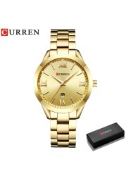 CURREN Gold Watch Women Watches Ladies 9007 Steel Women's Wrist Watches Female Clock Relogio Feminino Montre Femme