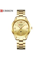 CURREN Gold Watch Women Watches Ladies 9007 Steel Women's Wrist Watches Female Clock Relogio Feminino Montre Femme