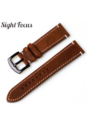 18mm,19mm,20mm,21mm,22mm,24mm Vintage Leather Watch Strap Quick Release Pins Watch Band For Samsung Huawei IWC Watches