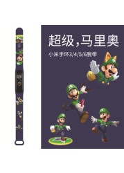 For Xiaomi Mi Mario Band 4 3 Strap Replacement Wrist Straps Silicone Bracelets Watch Strap For Xiaomi MI Band Wristband Strap