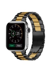 Metal Stainless Steel Strap Compatible for Apple Watch 44mm 42mm 40mm 38mm Men/Women Replacement Strap for iwatch 7 6 5 4 3 SE