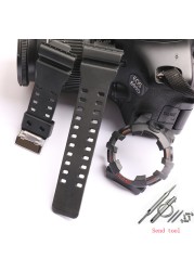 ساعة إكسسوارات 16 مللي متر من الراتنج حزام ل التمويه كاسيو G-SHOCK GA-700 710 735 الرجال والنساء الرياضة حزام شفاف سيليكون