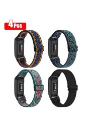 6pcs/4pcs/3pcs/lot Woven Elastic Watch Band For Fitbit Charge 4 3 Strap Sport Fabric Bracelet Correa For Fitbit Charge 3 4 Band