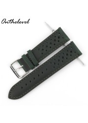 Onthelevel Leather Watch Strap 18mm 20mm 22mm 24mm Gray Color Watch Band Quick Release Watch Straps Replacement