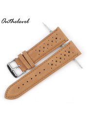 Onthelevel Leather Watch Strap 18mm 20mm 22mm 24mm Gray Color Watch Band Quick Release Watch Straps Replacement