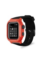 IP68 Waterproof Silicone Case Cover with Sport Band Strap for iwatch Apple Watch Series 6 5 4 3 2 42mm 44mm 44 42mm Accessories