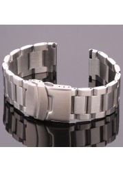Stainless steel watch band, 18mm, 20mm, 22mm, 24mm, blue, black, gold, accessories