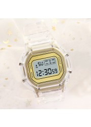 Transparent Digital Watch Square Women Electronic Sports Watches Wristwatch Clock Reloj Mujer Watches Dropshipping