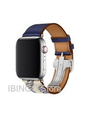 For Apple Watch Band Series 7 6 5 4 3 2 1 SE Genuine Leather Band Apple Watch 45mm 41mm 44mm 40mm 42mm 38mm Strap for iWatch