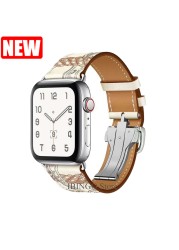 For Apple Watch Band Series 7 6 5 4 3 2 1 SE Genuine Leather Band Apple Watch 45mm 41mm 44mm 40mm 42mm 38mm Strap for iWatch