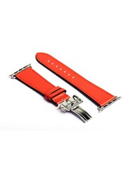 For Apple Watch Band Series 7 6 5 4 3 2 1 SE Genuine Leather Band Apple Watch 45mm 41mm 44mm 40mm 42mm 38mm Strap for iWatch