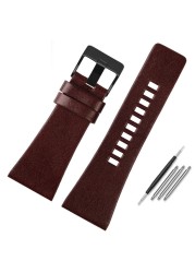 Genuine Leather Watchband for Diesel DZ7396DZ1206 DZ1399 DZ1405 Watch Band Litchi Grain 22 24 26 27 28 30 32 34mm Strap Bracelet