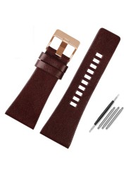 Genuine Leather Watchband for Diesel DZ7396DZ1206 DZ1399 DZ1405 Watch Band Litchi Grain 22 24 26 27 28 30 32 34mm Strap Bracelet