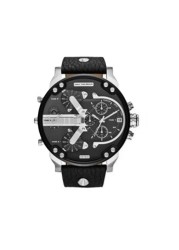 stainless steel watch for men with big dial quartz men watches DZ fashionable luxury business watches for men leather watches