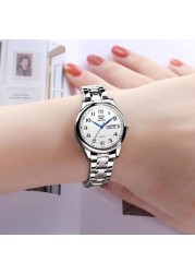 OLEVS - Women's Luxury Quartz Watch, Stainless Steel, Water Resistant, Digital Dial, Casual, Female