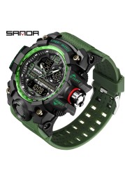 SANDA Brand G-Style Military Watch Men Digital Shock Sports Watches for Man Waterproof Electronic Wristwatch Mens 2022 Relogios