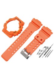 Silicone Rubber Watchband Case For Casio G-SHOCK GA-110/100 GA-120 GD-110 Men's Sport Waterproof Band Strap Bracelet Accessories