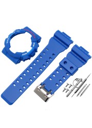 Silicone Rubber Watchband Case For Casio G-SHOCK GA-110/100 GA-120 GD-110 Men's Sport Waterproof Band Strap Bracelet Accessories