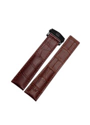 Genuine Leather Bracelet 19mm 20mm 22m For Tag Heuer Watches Men Wrist Band Accessories Fold Buckle Leather Watch Strap