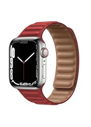 Strap for Apple Watch Band Leather Link Loop 44mm 40mm iWatch Series 7 6 SE 5 4 3 2 1 watchbands bracelet 42mm 38mm wristbands