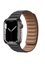 Strap for Apple Watch Band Leather Link Loop 44mm 40mm iWatch Series 7 6 SE 5 4 3 2 1 watchbands bracelet 42mm 38mm wristbands