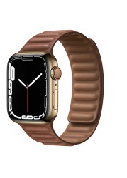 Strap for Apple Watch Band Leather Link Loop 44mm 40mm iWatch Series 7 6 SE 5 4 3 2 1 watchbands bracelet 42mm 38mm wristbands