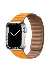 Strap for Apple Watch Band Leather Link Loop 44mm 40mm iWatch Series 7 6 SE 5 4 3 2 1 watchbands bracelet 42mm 38mm wristbands