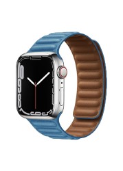 Strap for Apple Watch Band Leather Link Loop 44mm 40mm iWatch Series 7 6 SE 5 4 3 2 1 watchbands bracelet 42mm 38mm wristbands