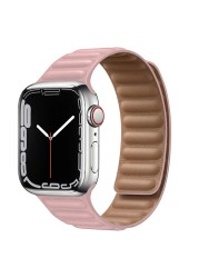 Strap for Apple Watch Band Leather Link Loop 44mm 40mm iWatch Series 7 6 SE 5 4 3 2 1 watchbands bracelet 42mm 38mm wristbands