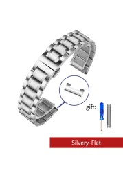 Curved End Stainless Steel Watchband For Tissot 1853 Couturier T035 14/16/17/18/22/24mm Watch Band Women Men Strap Bracelet