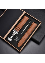 Soft Leather Watch Straps for Samsung Galaxy Gear S3 Business Strap Bracelets Men Women Watches 18mm 20mm 22mm 24mm