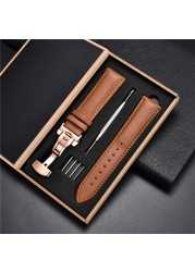 Soft Leather Watch Straps for Samsung Galaxy Gear S3 Business Strap Bracelets Men Women Watches 18mm 20mm 22mm 24mm