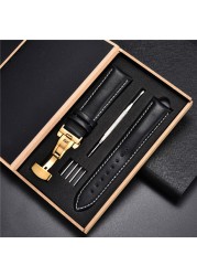 Soft Leather Watch Straps for Samsung Galaxy Gear S3 Business Strap Bracelets Men Women Watches 18mm 20mm 22mm 24mm